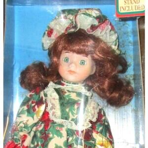 Soft Expressions Doll Porcelain 12 Inches Floral Dress Holiday Classic Line